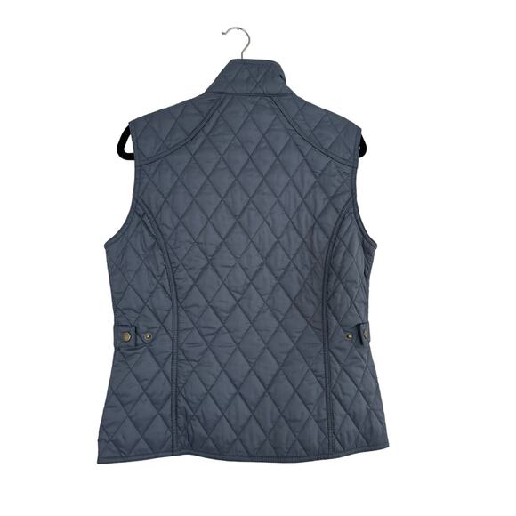 NWOT Barbour Blue Quilted Vest Womens Size 8 -Castle & Key Distillery Branded - Picture 2 of 7